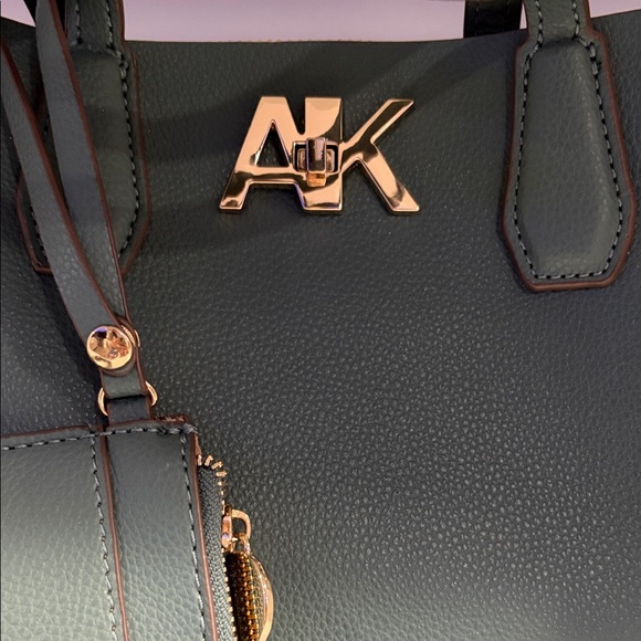 Anne Klein Teal Bag Set with Wallet - Picture 2 of 5